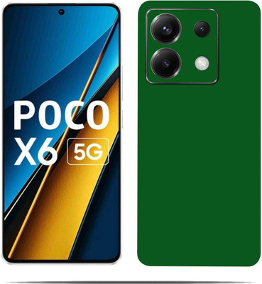 LAMHA POCO X6 5G Mobile Skin(Ultra Super moss green Skin With HiighQuality MatteFinish_thanks)