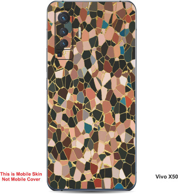 VYBE The Smart Choice Vivo X50 Art Embossed Mobile Skin(Oyster Pink 8)