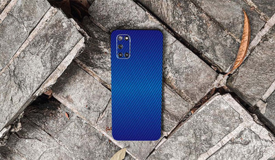 TJ CREATION Oppo A92 Mobile Skin(Ulltra Super Royal Blue Carbon foriber Skin With High Matte Finish., Mobile Skin (Back+Side+Camera))