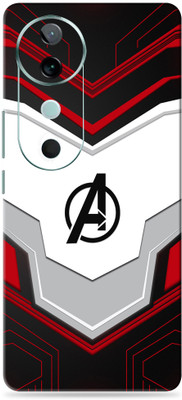 WeCre8 Skin's vivo V40 5G Ultra Premium Vinyl Mobile Skin (Multicolor) Mobile Skin(Avenger-Logo)