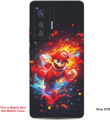 VYBE The Smart Choice Vivo X70 Super Mario Embossed Mobile Skin(Lava Red B10)