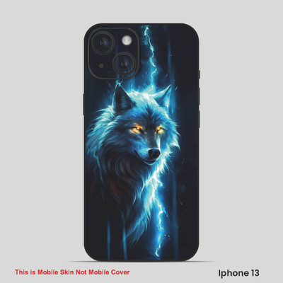 VYBE The Smart Choice iPhone 13 Wolves Embossed Mobile Skin(Power Blue 3)