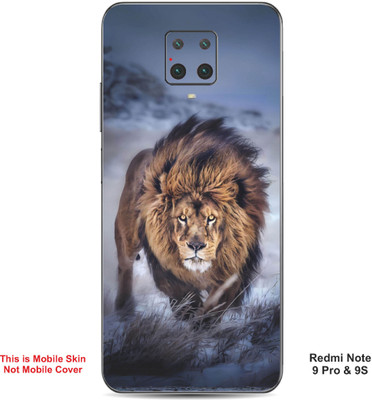 VYBE The Smart Choice Redmi Note 9S Lion Embossed Mobile Skin(Judge Grey 17)