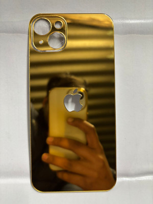 TWUAOP I PHONE 13 MINI MIRROR BACK PANNEL ACRYLIC SHEET APPLE Mobile Skin(Gold)
