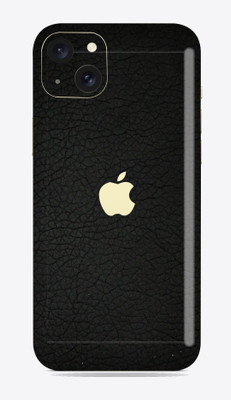 SkinoMania Apple i phone 15 Plus Mobile Skin(Black-Leather Mobile Skin)