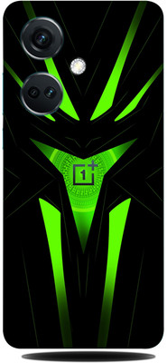 SkinoMania OnePlus Nord CE 3 5G Mobile Skin(Black Green Abstract Multicolor Mobile Skin)