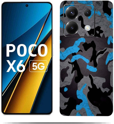 LAMHA POCO X6 5G Mobile Skin(Ultra Super White Wuth Green Skin With HiighQuality MatteFinish_thanks)