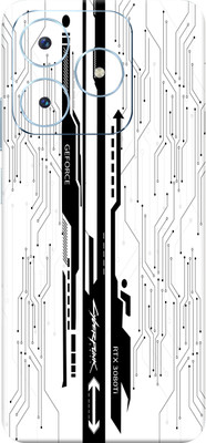 SkinoMania Realme Narzo N63 5G Mobile Skin(White CyberPunk Multicolor Mobile Skin)