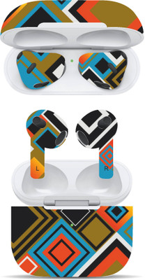 VYBE The Smart Choice Apple Airpods 3rd Generation Abstract Mobile Skin(Multi Colour B26)