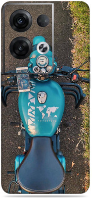 SkinoMania Oppo Reno 8 Pro 5G Mobile Skin(Multicolor Bullet Royal Enfield On Trip)