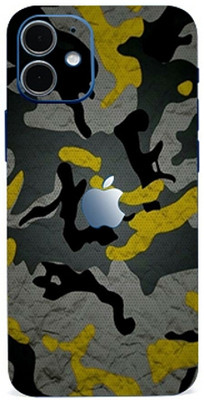 AsSkin Apple iPhone 12 Mobile Skin(Military Yellow Camo Skin With High Matte Finish)