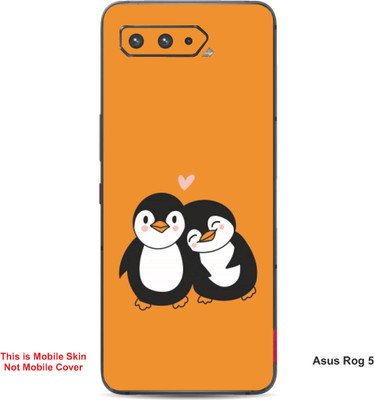 VYBE The Smart Choice Asus Rog 5 Penguin Embossed Mobile Skin(Fire Orange A6)