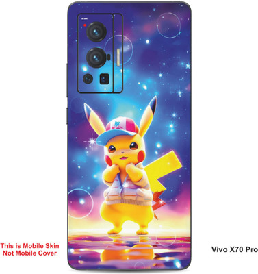 VYBE The Smart Choice Vivo X70 Pro Pikachu Embossed Mobile Skin(Butterfly Blue B11)