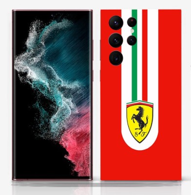 SkinoMania Samsung Galaxy S22 Ultra Mobile Skin(Red Ferrari Multicolor Mobile skin)