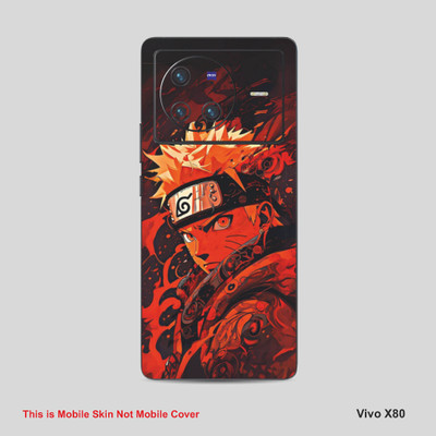 VYBE The Smart Choice Vivo X80 Naruto Mobile Skin Mobile Skin(Reddish Orange A9)