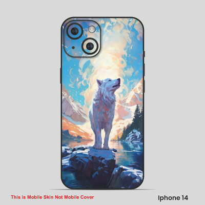 VYBE The Smart Choice iPhone 14 Wolves Embossed Mobile Skin(Jordy Blue 5)