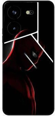 Vcare GadGets Pova 5 Pro (5G) Mobile Skin(Black & Red)