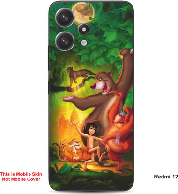 VYBE The Smart Choice Redmi 12 Jungle Book Embossed Mobile Skin(Green Pea A1)