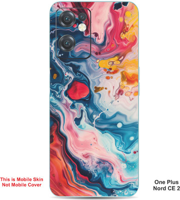 VYBE The Smart Choice One Plus Nord CE 2 Abstract Embossed Mobile Skin(Amaranth A17)