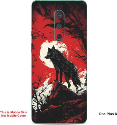 VYBE The Smart Choice One Plus 8 Wolf Embossed Mobile Skin(Persian Red 23)