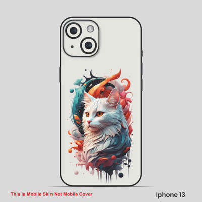 VYBE The Smart Choice iPhone 13 Cat Embossed Mobile Skin(Brick Red 3)