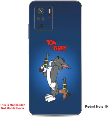 VYBE The Smart Choice Redmi Note 10 Tom & Jerry Embossed Mobile Skin(Fun Blue A1)