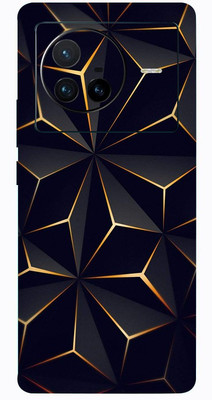 TJ CREATION Vivo X80 (5G) Mobile Skin(Ultra Super Black Abstract Shape Skin With High Matte Finish.)