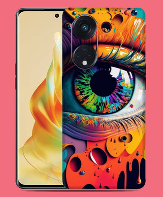SkinoMania Oppo Reno 8T 5G Mobile Skin(Multicolor Eye abstract)