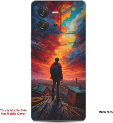 VYBE The Smart Choice Vivo V25 Art Embossed Mobile Skin(Denim 4)