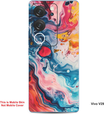 VYBE The Smart Choice Vivo V29 Abstract Embossed Mobile Skin(Amaranth 7)