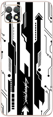 FCS Huawei Enjoy 20 5G Printed Back skin Mobile Skin(Cyber Punk White)