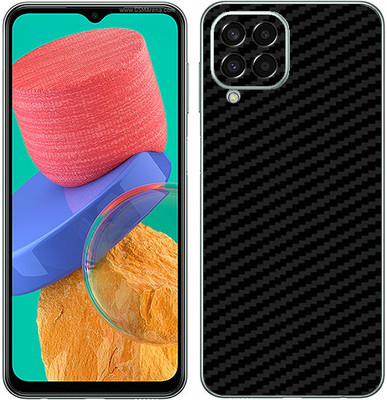 candeal mart Samsung Galaxy M33 5G Back skin sticker / Vinyl wrap / Protective film Mobile Skin(Black , 3D Carbon fiber)