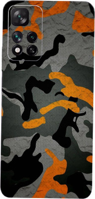 BUGGU Xiaomi 11i Hypercharge 5G Mobile Skin(Ultra Super Camouflage Orange Skin With High Matte Finish.)