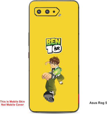 VYBE The Smart Choice Asus Rog 5 Ben 10 Embossed Mobile Skin(Golden Yellow A6)