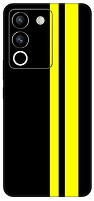 Vcare GadGets Black and Yellow Stripes Vivo Y200 5G Mobile Skin(Multicolor)