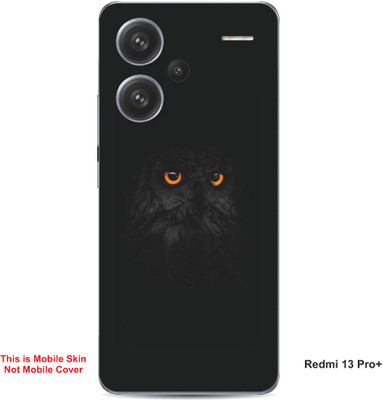 VYBE The Smart Choice Redmi 13 Pro Plus Owl Embossed Mobile Skin(Charcoal Black 9)