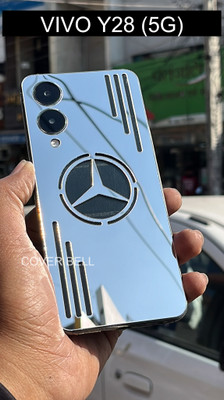 coverbell VIVO Y28 (5G) SILVER MERCEDES BACK PANEL Mobile Skin(Silver)