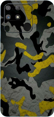 TJ CREATION Realme Narzo 50A, realme narzo 50a Mobile Skin(Ultra Super Camouflage Yellow Skin With High Matte Finish.)