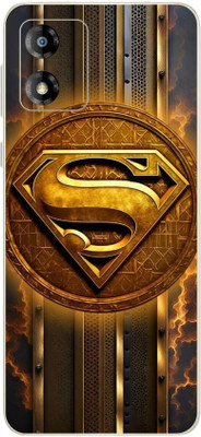 mehra Moto E13 Superman LOGO 3D Premium Full Back & Side Coverage Theme Mobile Skin(Multicolor)