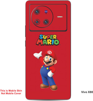 VYBE The Smart Choice Vivo X80 Super Mario Embossed Mobile Skin(Engine Red B12)