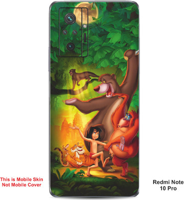 VYBE The Smart Choice Redmi Note 10 Pro Jungle Book Embossed Mobile Skin(Green Pea A1)