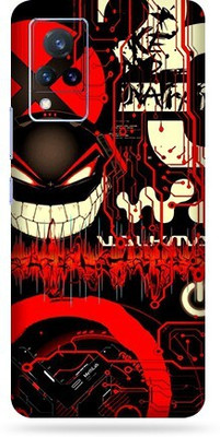 TJ CREATION Vivo V21 5g, vivo v21 5g, vivo v 21 Mobile Skin(Ultra Super Red Graffiti Skin With High Matte Finish., Mobile Skin (Back+Side+Camera))