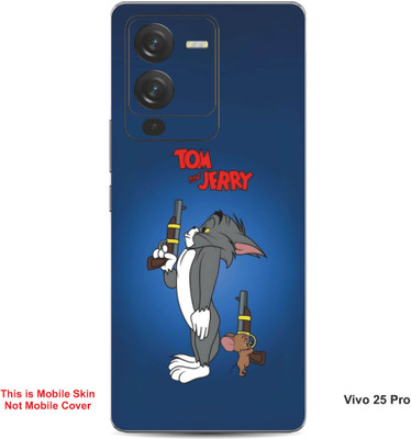 VYBE The Smart Choice Vivo 25 Pro Tom & Jerry Embossed Mobile Skin(Fun Blue B1)