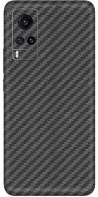 Vcare GadGets Vivo X60 Mobile Skin(Fiber Carbon Gun Metal)