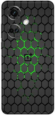 Vcare GadGets One Plus Nord CE3 5G Black Green Honey Comb L.jpg Mobile Skin(Multicolor)