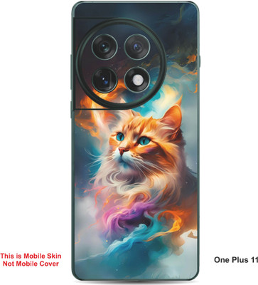 VYBE The Smart Choice One Plus 11 Cat Embossed Mobile Skin(Pale Copper 32)