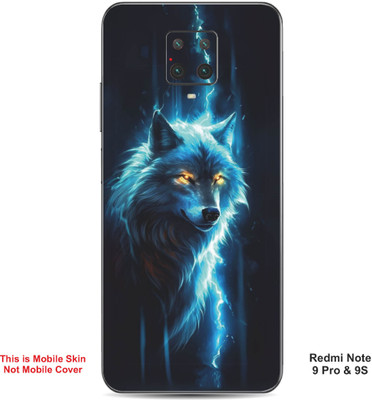 VYBE The Smart Choice Redmi Note 9 Pro Wolf Embossed Mobile Skin(Curious Blue 16)