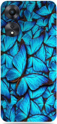 SkinoMania OPPO A78 5G Mobile Skin(Multicolor butterfly-blue)