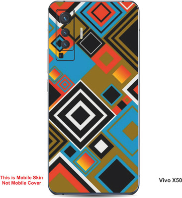 VYBE The Smart Choice Vivo X50 Art Embossed Mobile Skin(Sandy Taupe 8)