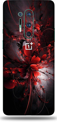 AsSkin Oneplus 8Pro Mobile Skin(Red Flower Skin With Glossy Matte Finish.)